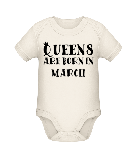 Queens sa rodia na marec - Bio body pre deti - Krémová - Predné