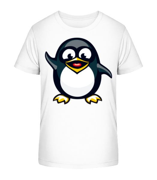 Penguin Kids - Detské bio tričko Stanley Stella - Biela - Predné