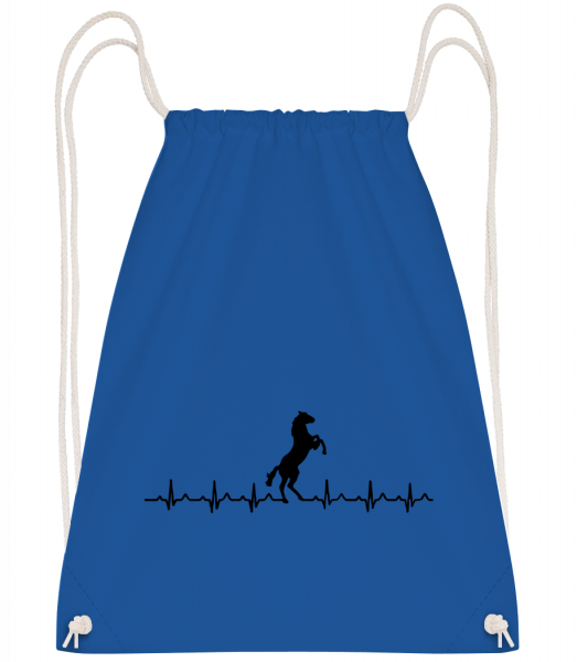 Horse Heartbeat - Drawstring batoh so šnúrkami - Kráľovská modrá - Predné