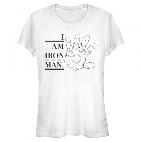 Marvel - Avengers - Iron Man Iron Hand - Dámske Tričko - Biela - Predné