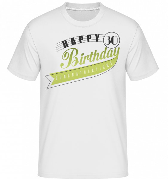 Happy 30 Birthday -  Shirtinator tričko pre pánov - Biela - Predné