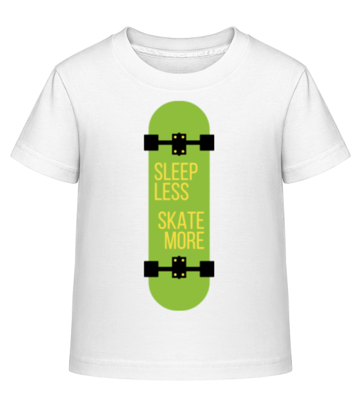 Sleep Less Skate More - Detské Shirtinator tričko - Biela - Predné