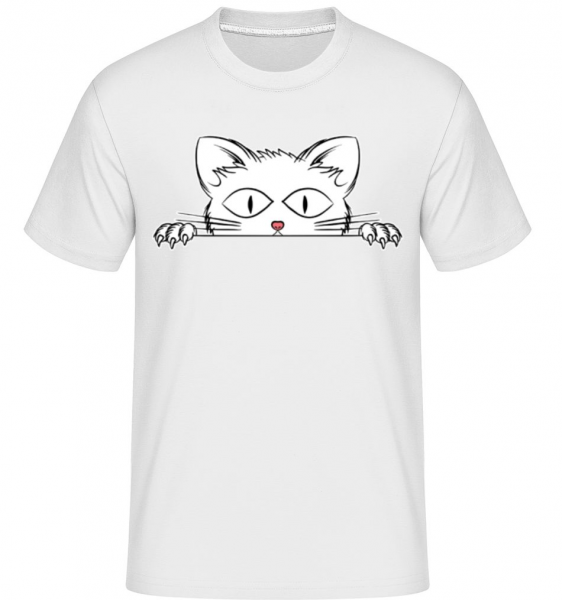 Cat -  Shirtinator tričko pre pánov - Biela - Predné