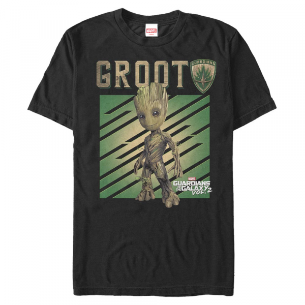 Marvel - Groot Tree - Pánske Tričko - Čierna - Predné