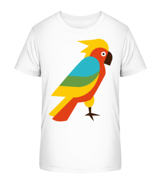 parrot Comic - Detské bio tričko Stanley Stella - Biela - Predné
