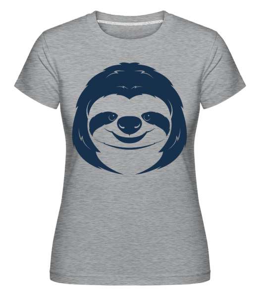 Cute Sloth Face -  Shirtinator tričko pre dámy - Melírovo šedá - Predné
