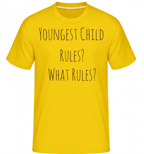 najmladšie deti -  Shirtinator tričko pre pánov - Zlatožltá - Predné
