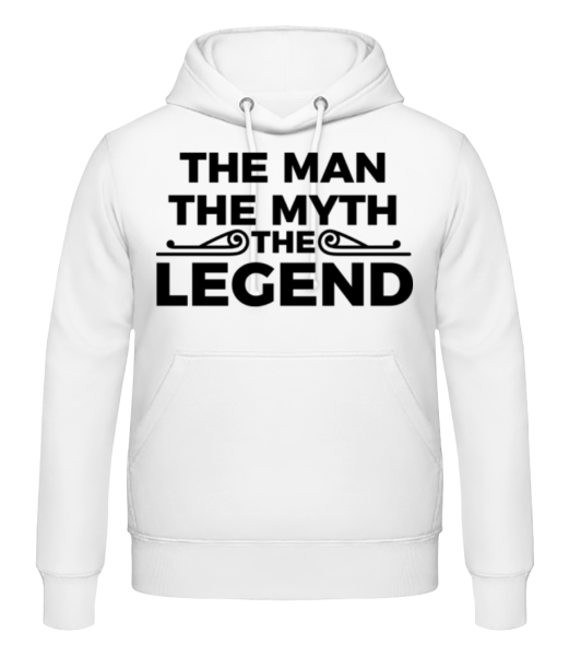 The Man The Myth The Legend - Pánska mikina - Biela - Predné