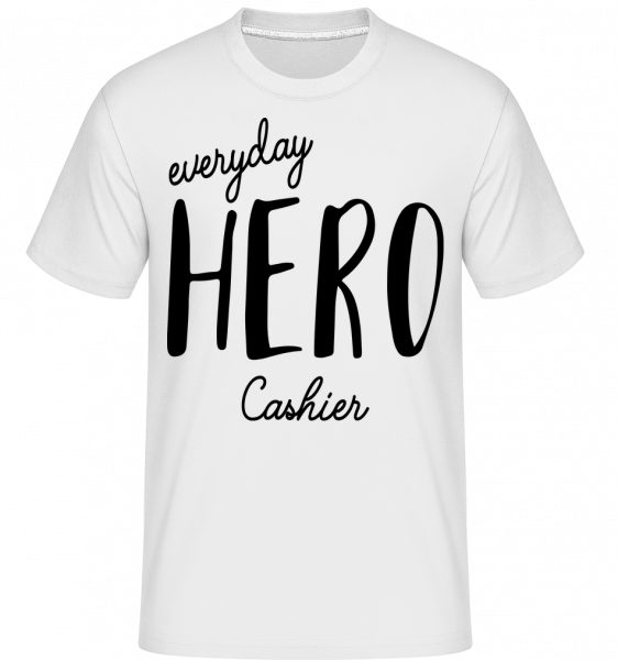 Everyday Hero Cashier -  Shirtinator tričko pre pánov - Biela - Predné