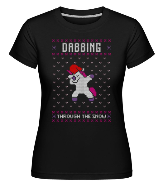 Dabbing Unicorn -  Shirtinator tričko pre dámy - Čierna - Predné