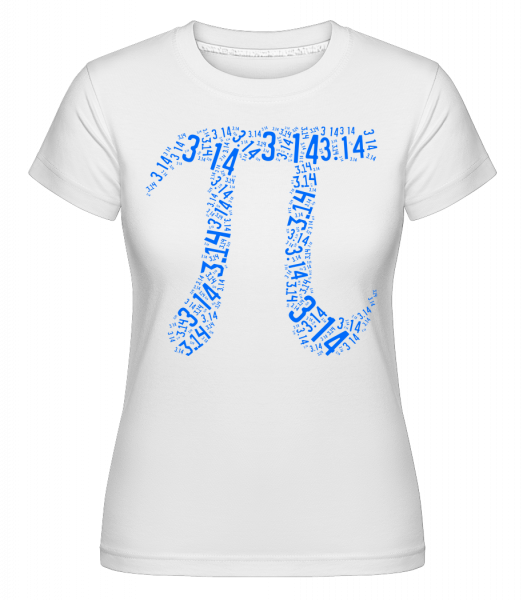 Numbers Pi -  Shirtinator tričko pre dámy - Biela - Predné