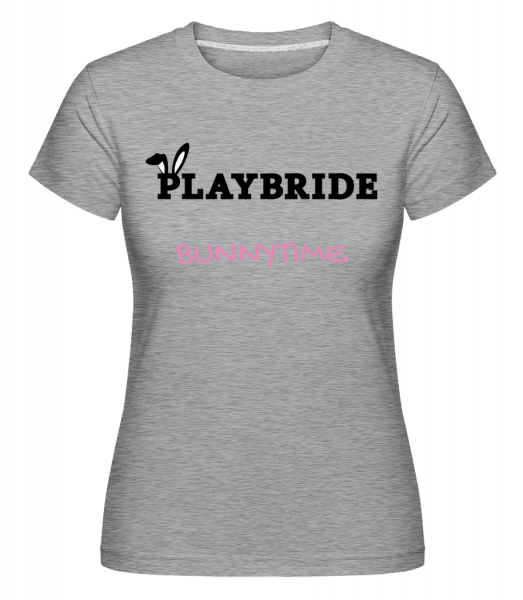 Playbride Bunnytime -  Shirtinator tričko pre dámy - Melírovo šedá - Predné