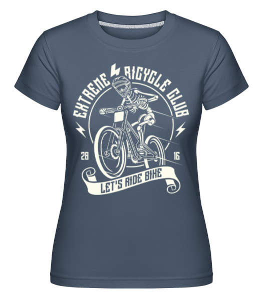Let's Ride Bike -  Shirtinator tričko pre dámy - Džínsovina - Predné