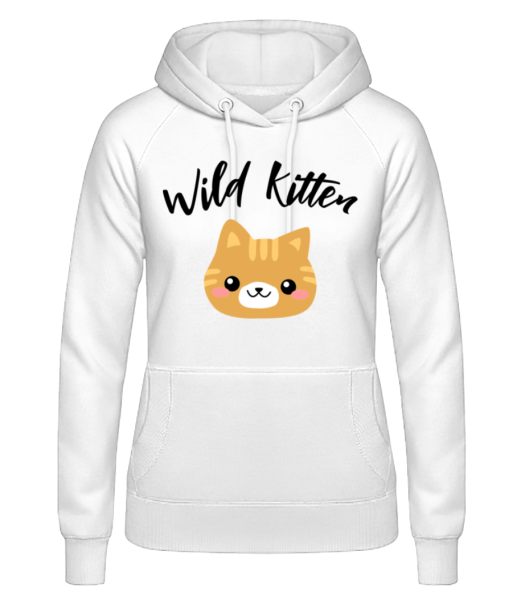 Wild Kitten - Dámska mikina - Biela - Predné