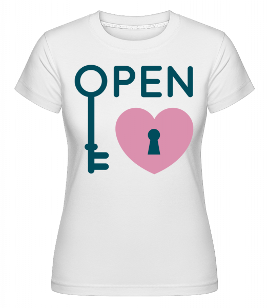 Otvorené srdce -  Shirtinator tričko pre dámy - Biela - Predné