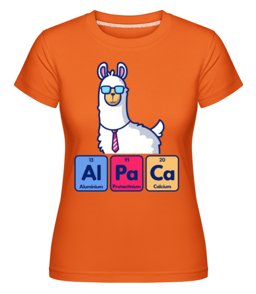 Al Pa Ca -  Shirtinator tričko pre dámy - Oranžová - Predné