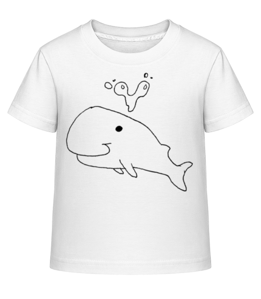 Deti Comic - Whale - Detské Shirtinator tričko - Biela - Predné