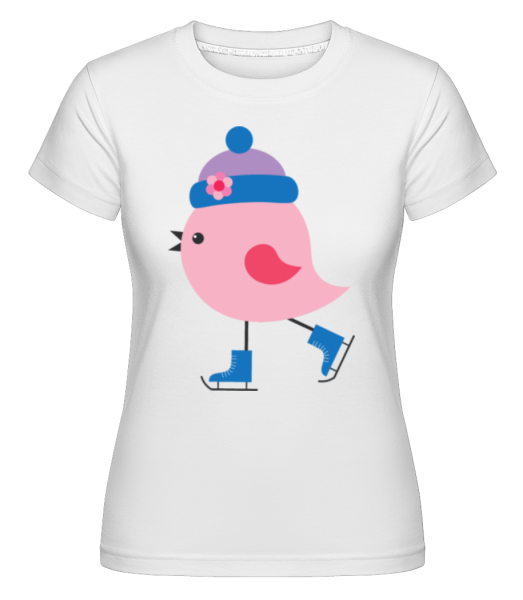 Ice Skate Bird -  Shirtinator tričko pre dámy - Biela - Predné