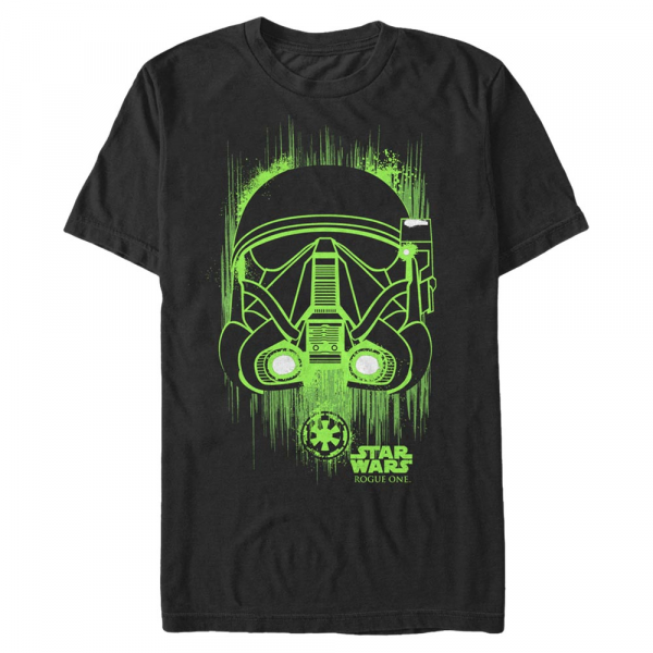 Star Wars - Darebák jedna - Death Trooper Neon Lights - Pánske Tričko - Čierna - Predné