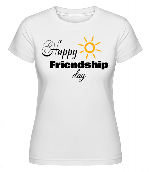 Šťastný Deň priateľstva -  Shirtinator tričko pre dámy - Biela - Predné