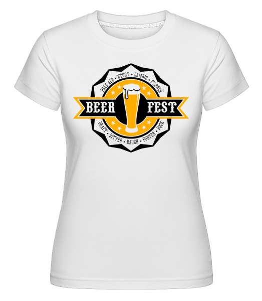 Beer Fest -  Shirtinator tričko pre dámy - Biela - Predné