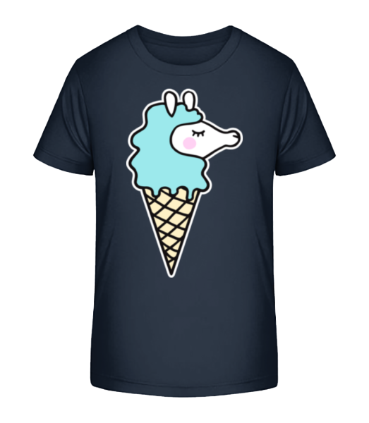 Pozri kôň Ice Creme - Detské bio tričko Stanley Stella - Namornícka modrá - Predné