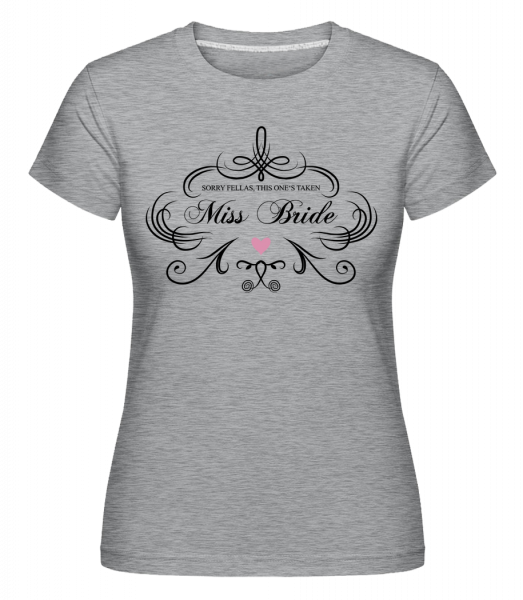 slečna Bride -  Shirtinator tričko pre dámy - Melírovo šedá - Predné