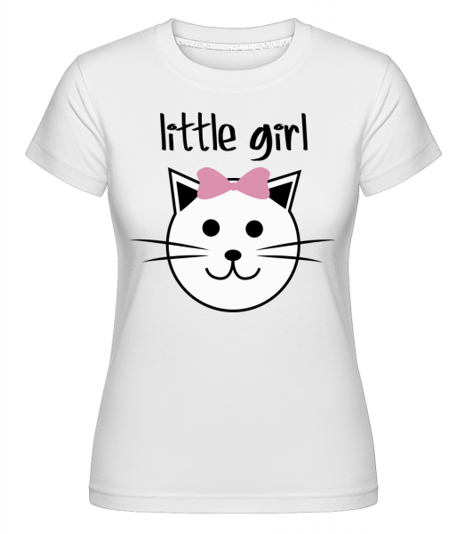 Little Girl - Cat -  Shirtinator tričko pre dámy - Biela - Predné