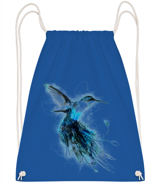 Magic Bird - Drawstring batoh so šnúrkami - Kráľovská modrá - Predné