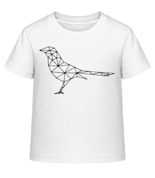 polygón Bird - Detské Shirtinator tričko - Biela - Predné