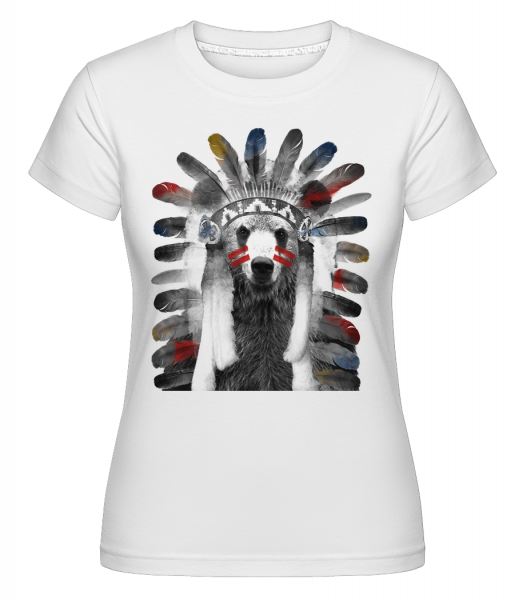 indian Bear -  Shirtinator tričko pre dámy - Biela - Predné