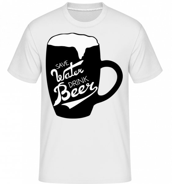 Save Water Drink Pivo -  Shirtinator tričko pre pánov - Biela - Predné