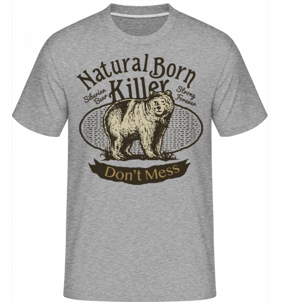 Siberian Bear -  Shirtinator tričko pre pánov - Melírovo šedá - Predné