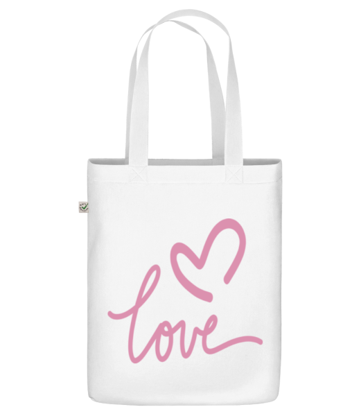 Love - Organická taška - Biela - Predné