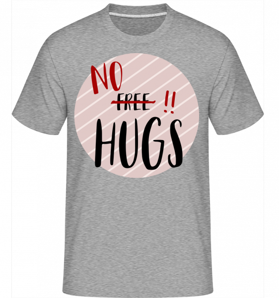 žiadne Hugs -  Shirtinator tričko pre pánov - Melírovo šedá - Predné