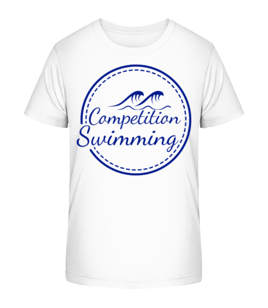 Competition Swimming - Detské bio tričko Stanley Stella - Biela - Predné