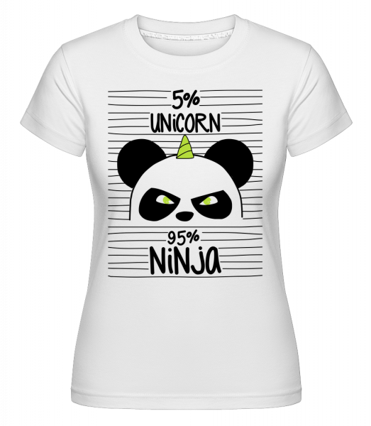 Unicorn Ninja -  Shirtinator tričko pre dámy - Biela - Predné