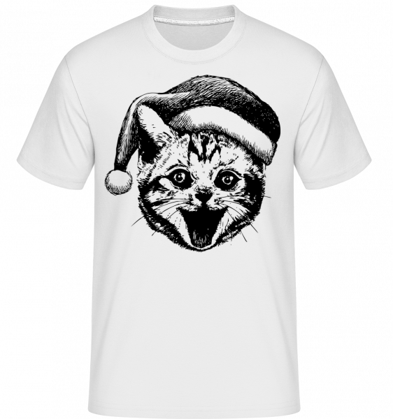 Vianočné Cat -  Shirtinator tričko pre pánov - Biela - Predné