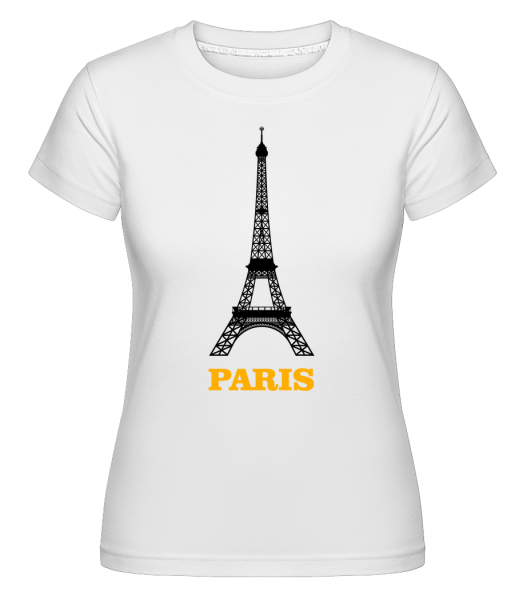 Paris Skyline -  Shirtinator tričko pre dámy - Biela - Predné