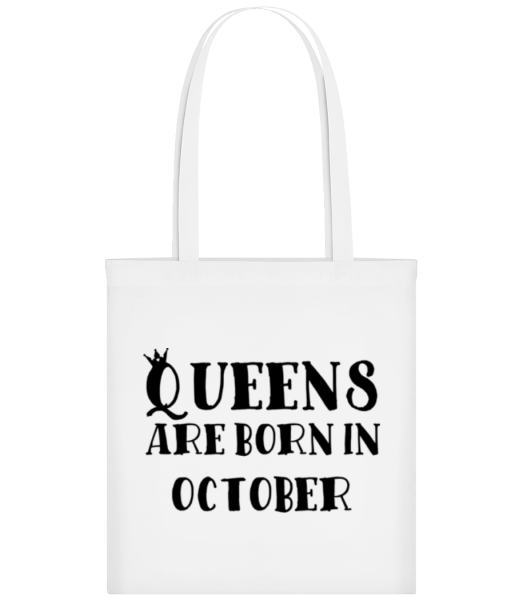 Queens sa rodí v októbri - Taška - Biela - Predné