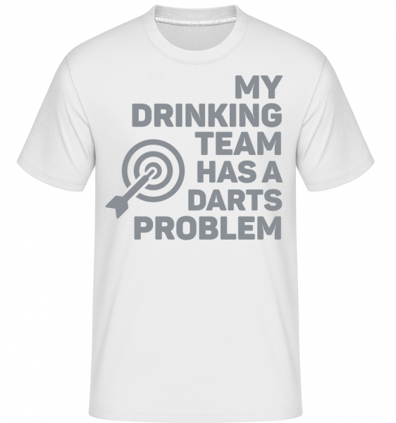 Drinking Darts -  Shirtinator tričko pre pánov - Biela - Predné