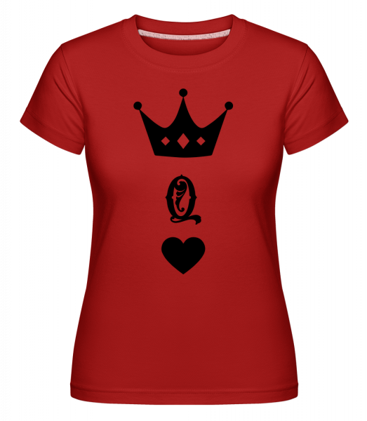queen Crown -  Shirtinator tričko pre dámy - Červená - Predné
