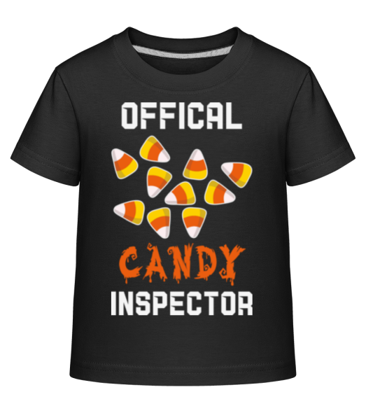 Official Candy Inspector - Detské Shirtinator tričko - Čierna - Predné