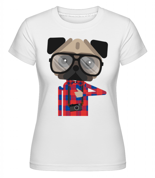 Nerdy Dog -  Shirtinator tričko pre dámy - Biela - Predné