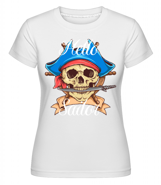 Hello Sailor -  Shirtinator tričko pre dámy - Biela - Predné