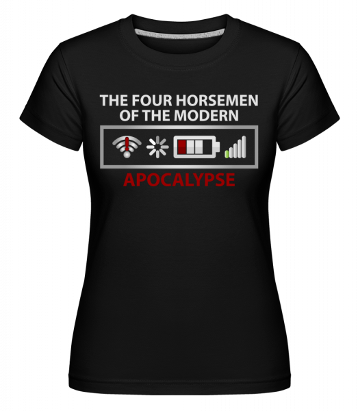moderné Apocalypse -  Shirtinator tričko pre dámy - Čierna - Predné