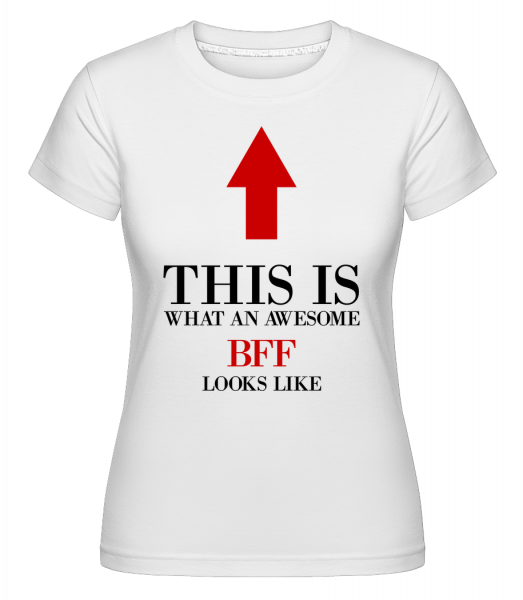Awesome BFF -  Shirtinator tričko pre dámy - Biela - Predné