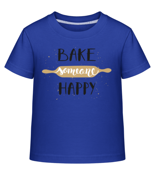 Piecť Niekto Šťastný - Detské Shirtinator tričko - Kráľovská modrá - Predné