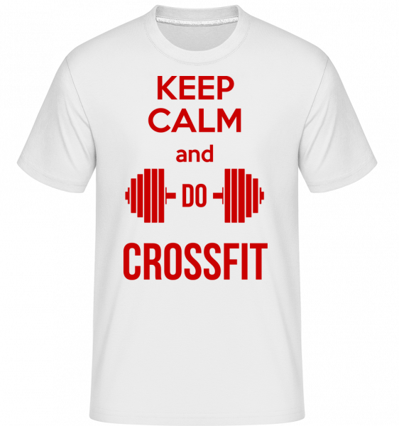 Keep Calm And Do Crossfit -  Shirtinator tričko pre pánov - Biela - Predné