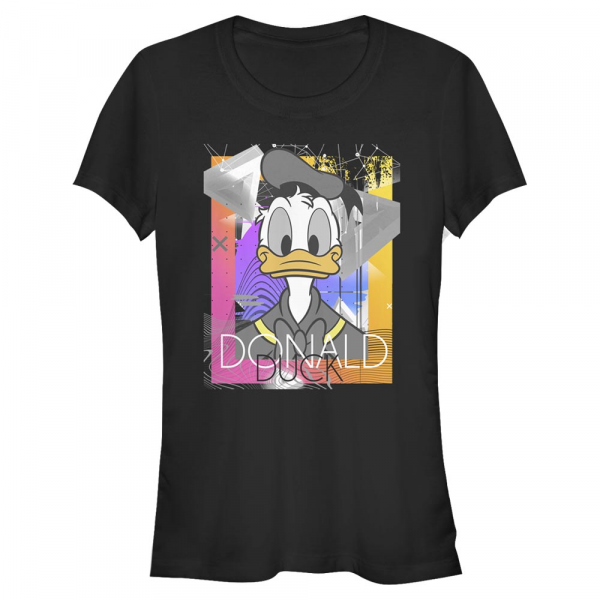 Disney Classics - Mickey Mouse - Donald Duck Eighties Duck - Dámske Tričko - Čierna - Predné